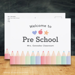 Welcome Back to School Postcard Template