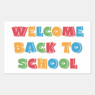 Welcome Back to school Rectangular Sticker