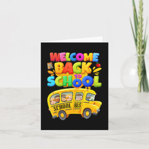 Welcome Back To School  School Bus Driver Mens Boy Card