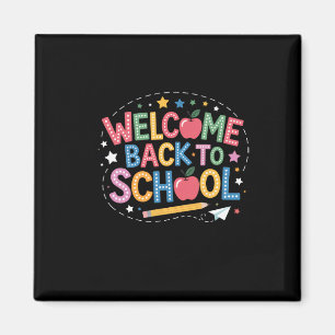 Welcome Back To School Shirt Cute Colourful Graphi Magnet