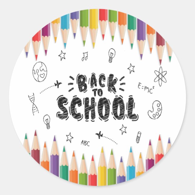 Welcome Back To School Shirt, First Day Of School Classic Round Sticker (Front)