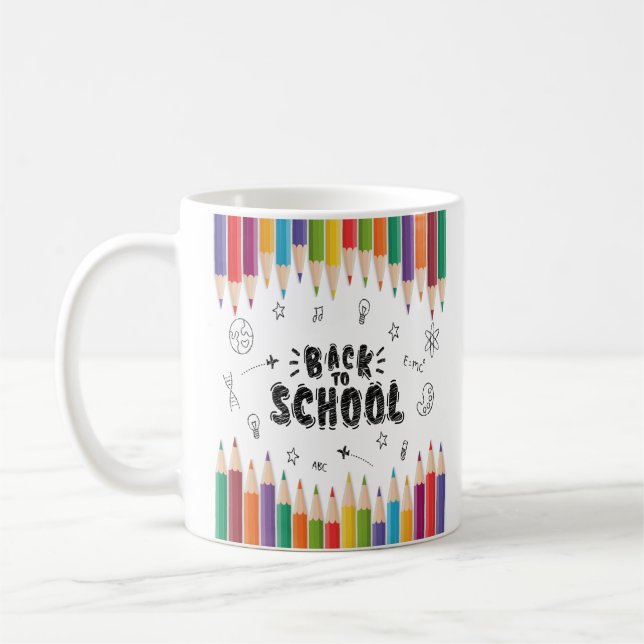 Welcome Back To School Shirt, First Day Of School Coffee Mug (Left)