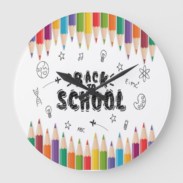 Welcome Back To School Shirt, First Day Of School Large Clock (Front)