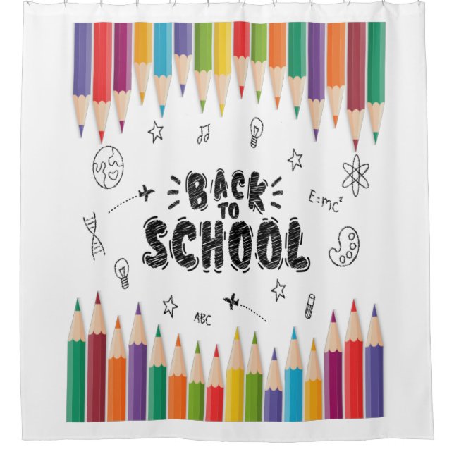 Welcome Back To School Shirt, First Day Of School Shower Curtain (Front)