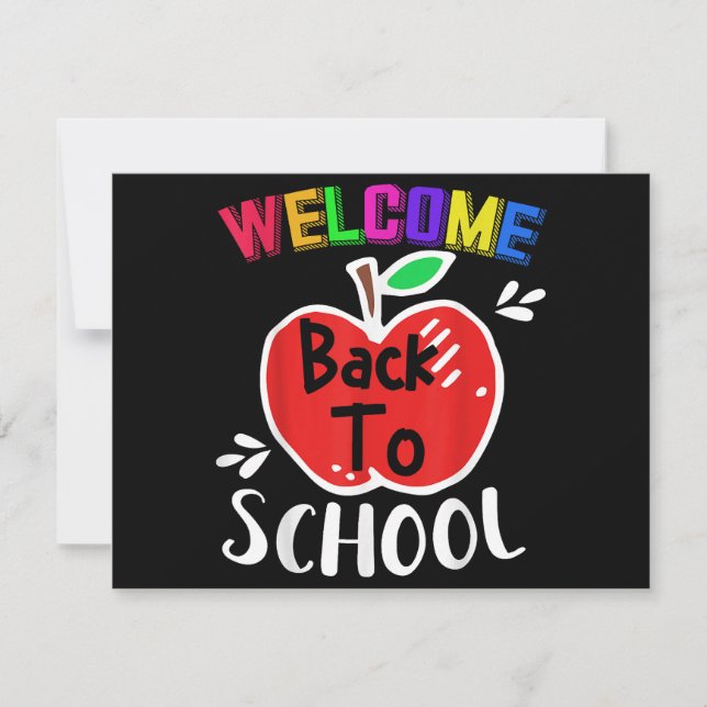 Welcome Back To School Shirt Funny Teachers Studen (Front)