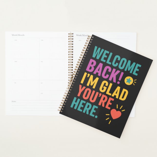 Welcome Back To School, Teacher Appreciation Gift Planner (Display)