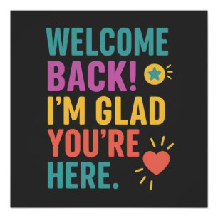 Welcome Back To School, Teacher Appreciation Gift Poster