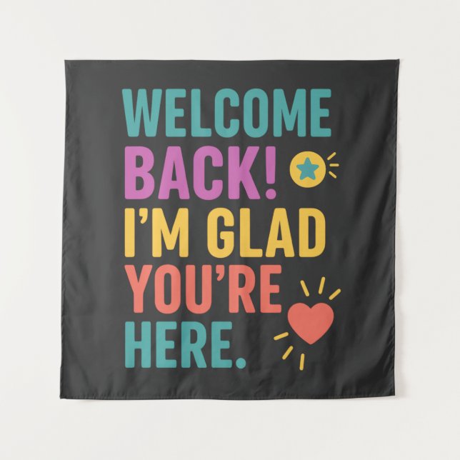 Welcome Back To School, Teacher Appreciation Gift Tapestry (Front)