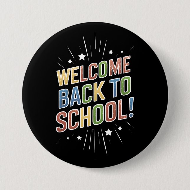 Welcome Back To School Teacher First Day of School 7.5 Cm Round Badge (Front)