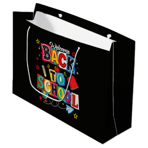 Welcome Back to School Teacher Happy First Day Large Gift Bag
