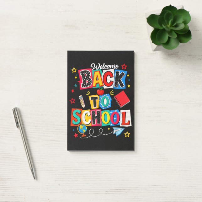 Welcome Back to School Teacher Happy First Day Post-it Notes (Office)