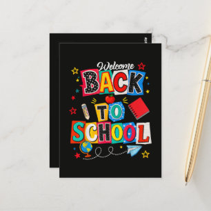 Welcome Back to School Teacher Happy First Day Postcard
