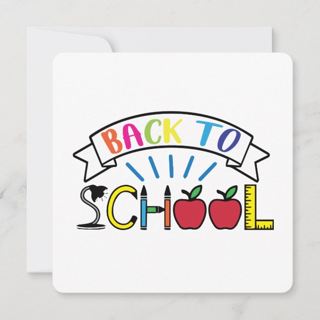 Welcome Back to School Teacher Life Invitation (Front)