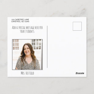 Welcome Back to School Teacher Photo Postcard