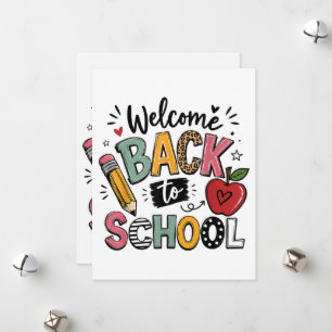 Welcome Back to School Teacher Student First Day Holiday Card