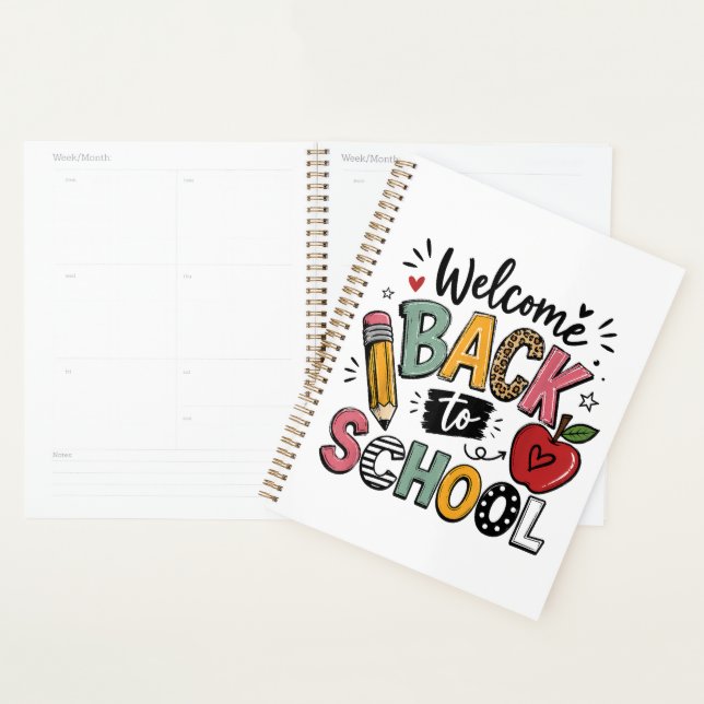 Welcome Back to School Teacher Student First Day Planner (Display)
