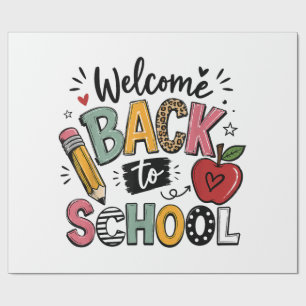 Welcome Back to School Teacher Student First Day Wrapping Paper