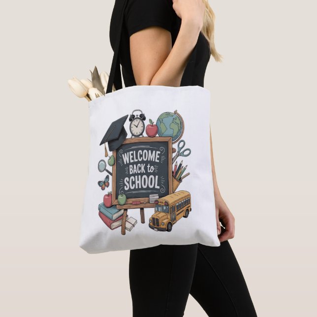 Welcome Back To School Tote Bag (Close Up)