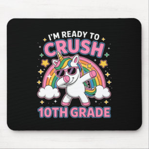 Welcome Back To School Unicorn Crushing 10th Grade Mouse Pad