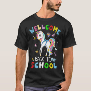 Welcome Back To School With Unicorn Teachers Stud T-Shirt