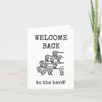 Welcome Back to the Herd Card