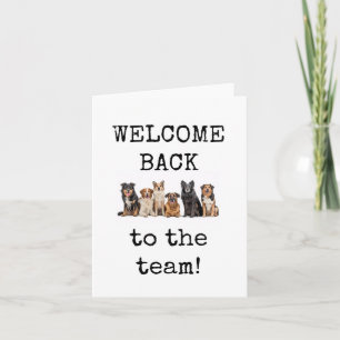 Welcome Back to the Team, Office, Card