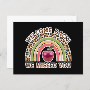 Welcome Back We Missed You Teacher Back To School  Postcard