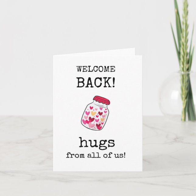 Welcome Back, Work, School, Team, Coworker Card (Front)