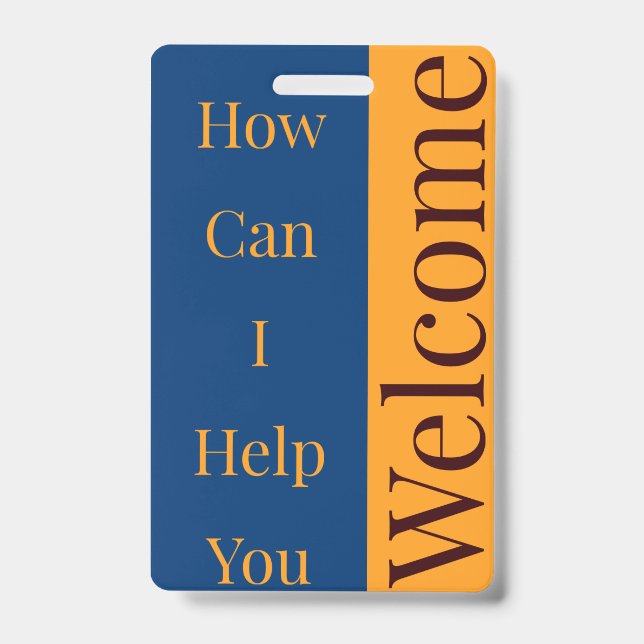Welcome Badge ID Badge (Front)