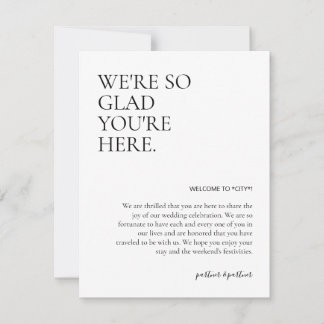 Welcome Bag Insert Card