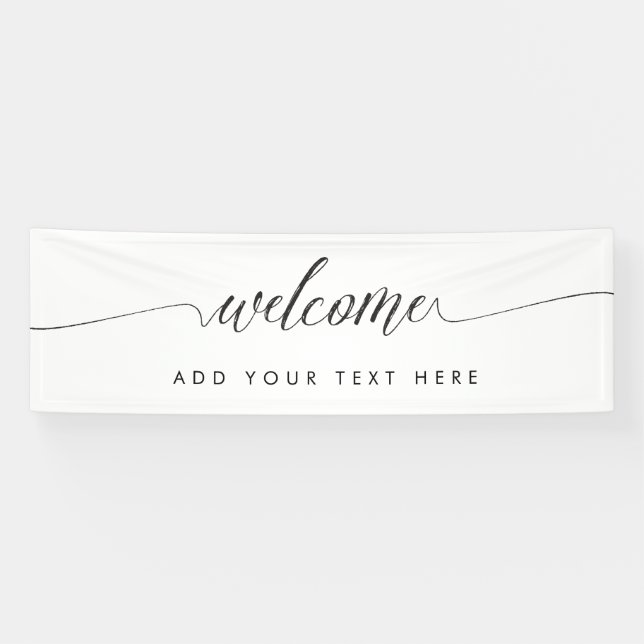 Welcome Banner Poster Vinyl Custom Announcement (Horizontal)