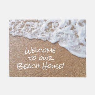 Welcome Beach House Wave Doormat