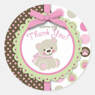 Welcome Bear Girl TY Sticker