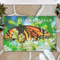 "Welcome" Beautiful Orange Monarch Butterfly Photo