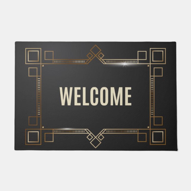 WELCOME BLACK STYLISH DOORMAT (Front)