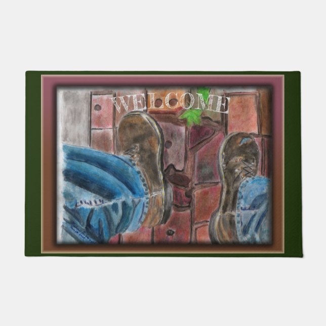 Welcome Boots at Ease Doormat (Front)