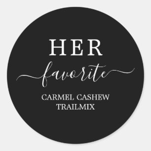 "Welcome Box Sticker- Her Favourite" Classic Round Sticker