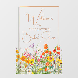 Welcome Bridal Shower Colourful Wildflower Country