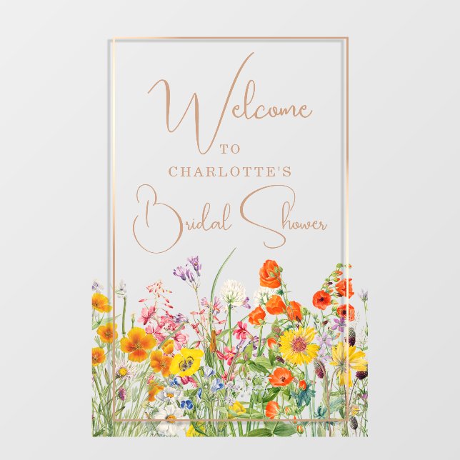 Welcome Bridal Shower Colourful Wildflower Country (Sheet)