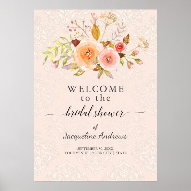 Welcome Bridal Shower Sign Template (Front)
