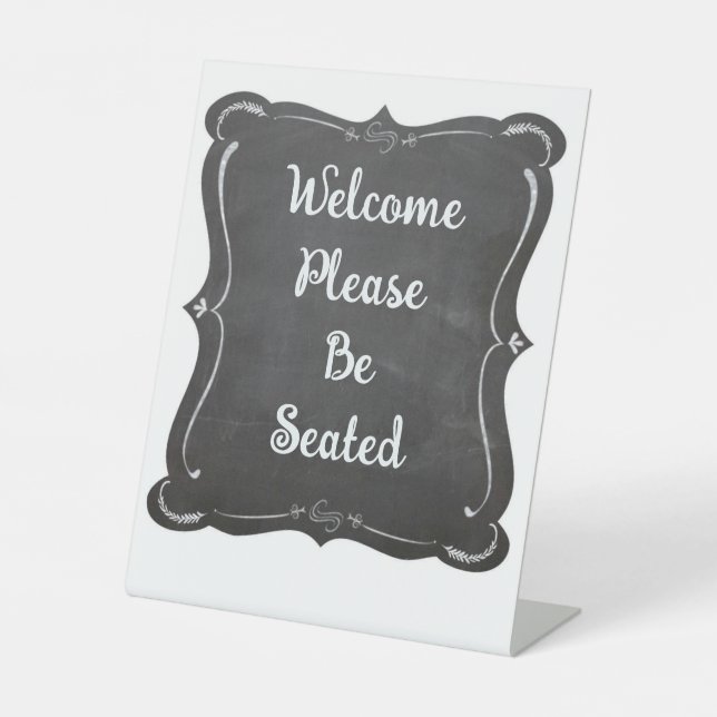 Welcome Business or Event Chalkboard Style Sign (Front)