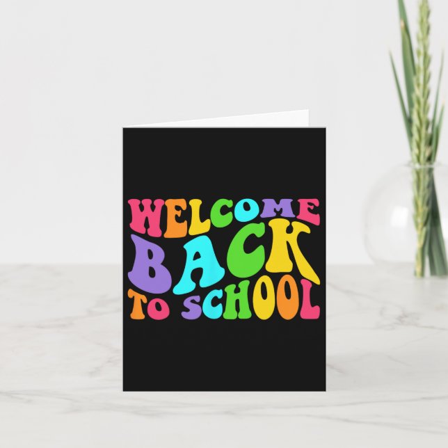 Welcome Byck To School 1st Day Of School Students  Card (Front)