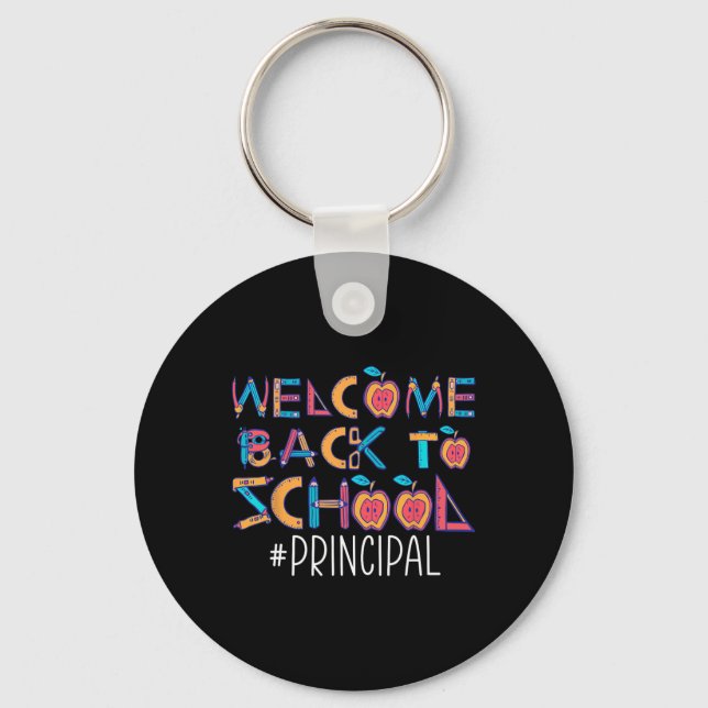 Welcome Byck To School Principal  Key Ring (Front)