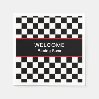 Welcome Car Racing Fans    Napkin