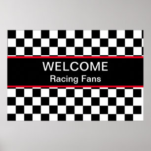Welcome Car Racing Fans Poster