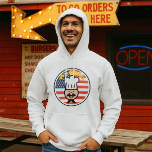 Welcome Chef With American Flag  Hoodie