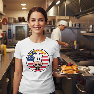 Welcome Chef With American Flag T-Shirt