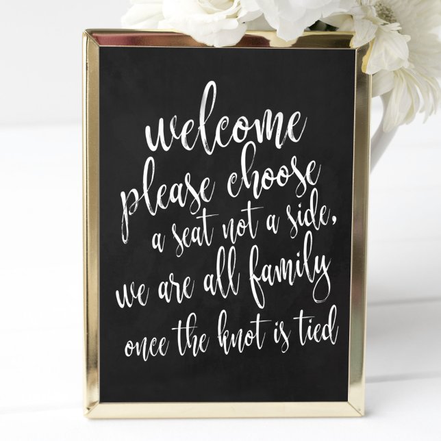 Welcome Choose a Seat Chalkboard 8x10 Sign (Creator Uploaded)