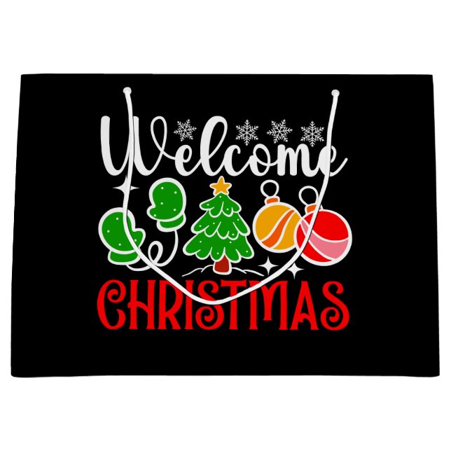 Welcome Christmas-23758  Large Gift Bag (Front)