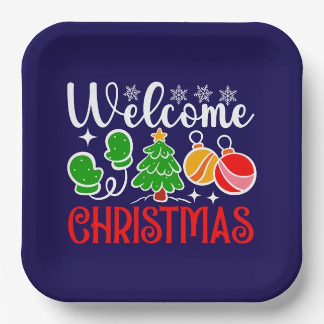Welcome Christmas-23758 Paper Plate (Front)